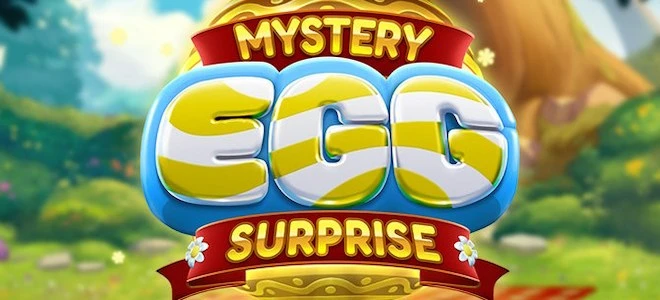 Colorful Easter egg with enchanting surprise game